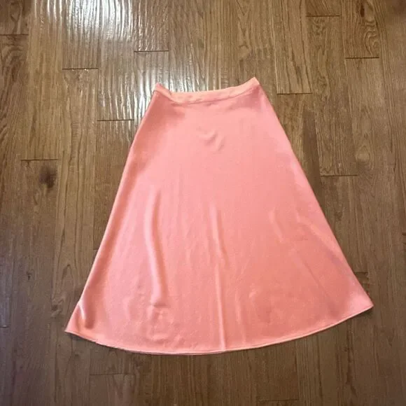 Gianni Bini orange midi slip skirt size 0 - Picture 8 of 8